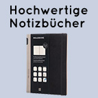 Hochwertige Notizbücher mit Logo bedrucken bei Saalfrank - Qualitäts-Werbeartikel