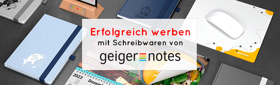 Geiger Notes - Marken & Qualitätswerbeartikel im Saalfrank Onlineshop