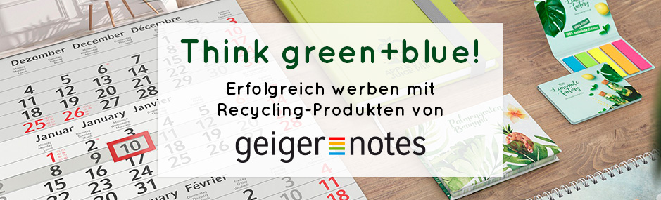 green + blue Kollektion von geiger Notes