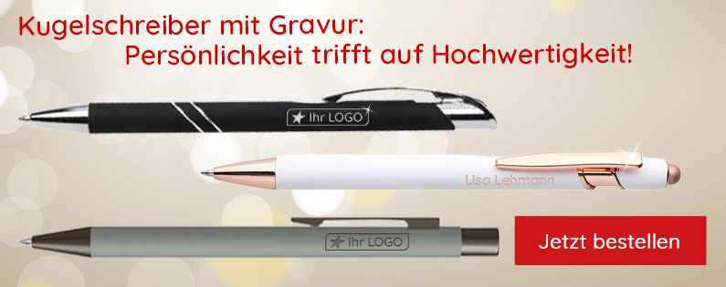 Kugelschreiber mit Einzelnamensgravur versehen lassen