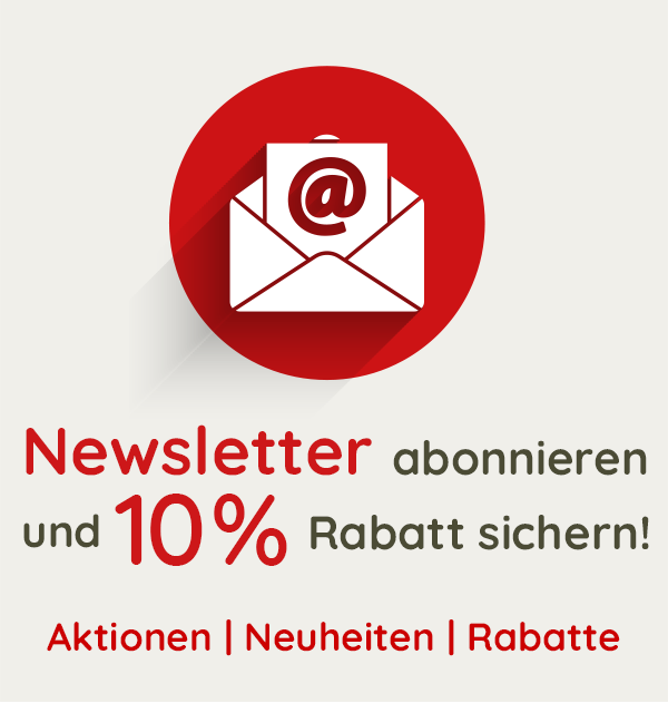  10 Prozent Rabatt bei Newsletteranmeldung sichern 