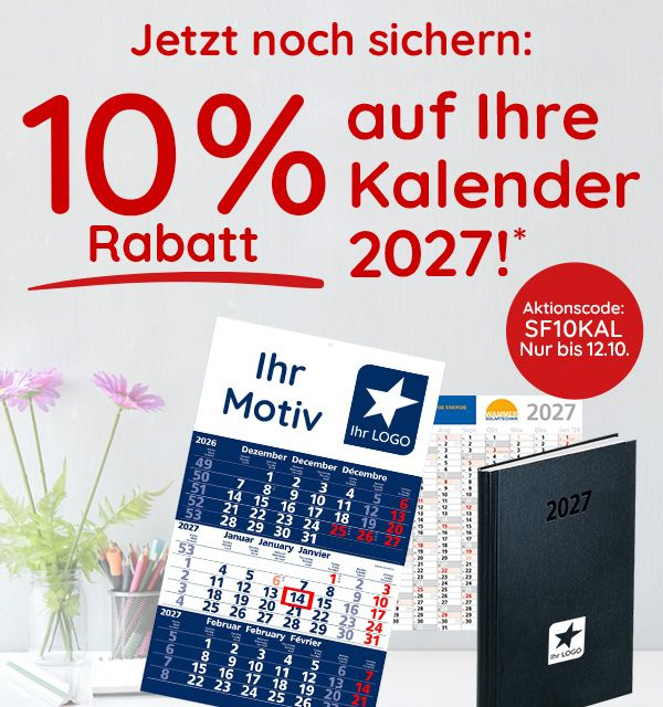  10% Rabatt auf alle Kalender sichern!
