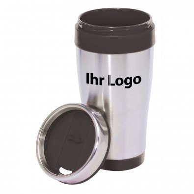 Isolierbecher Trend, Silber/Schwarz Isolierbecher Trend, Silber/Schwarz