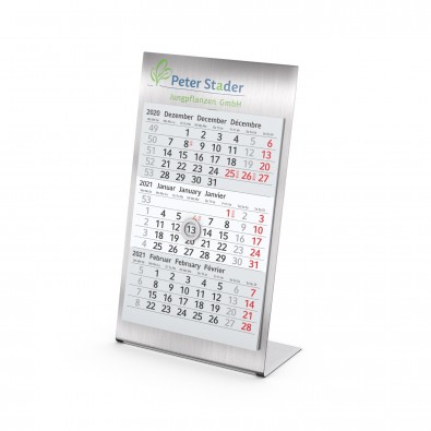 Tisch-Aufstellkalender Desktop 3 Steel Bestseller, 2 Jahre, hellgrau 95 x 135 mm Tisch-Aufstellkalender Desktop 3 Steel Bestseller, 2 Jahre, hellgrau 95 x 135 mm