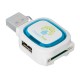 USB-Hub mit 2 Anschlüssen und Speicherkartenlesegerät REFLECTS-COLLECTION 500, hellblau USB-Hub mit 2 Anschlüssen und Speicherkartenlesegerät REFLECTS-COLLECTION 500, hellblau